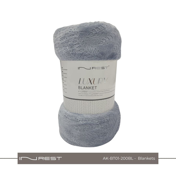 Soft King Blanket  Size 220*200Cm Light Grey