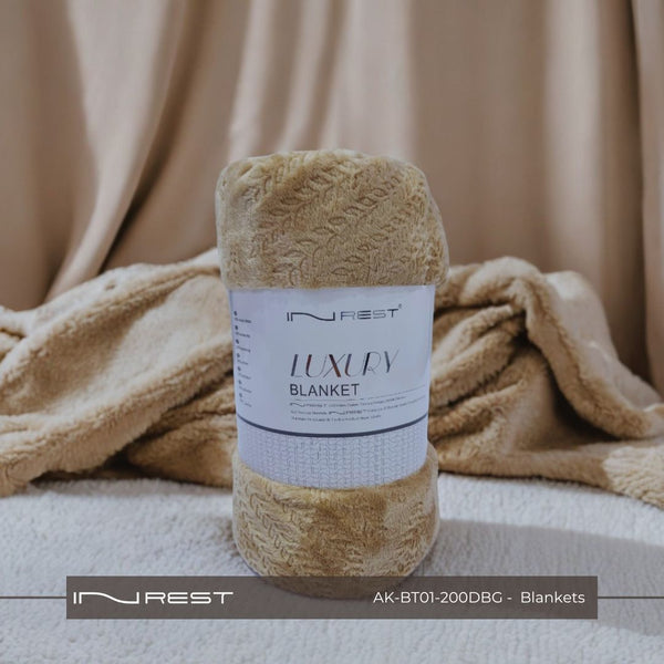 Soft King Blanket  Size 220*200Cm Dark Beige