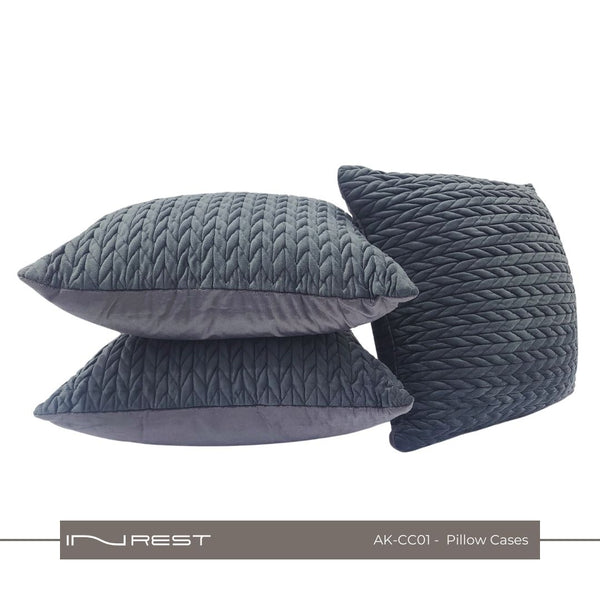 Luxury Pillow Cover Black - INREST 45*45cm One Piece