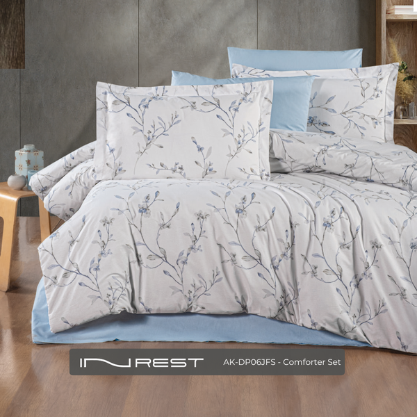 LUXURY COMFORTER SET SINGLE 4 PC - MATERIAL 100% COTTON - SIZE 200*220 CM