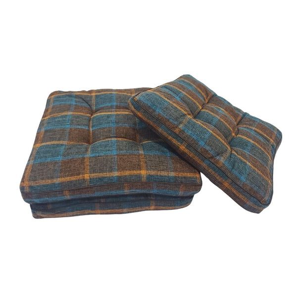 Chair Cushion 100% Polyester Brown And Blue - INREST 42*42cm