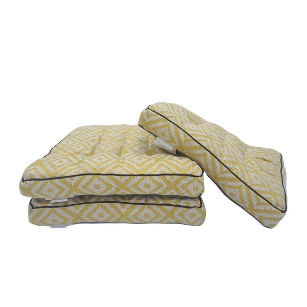 Chair Cushion 100% Polyester Light Beige And Yellow - INREST 40*40cm