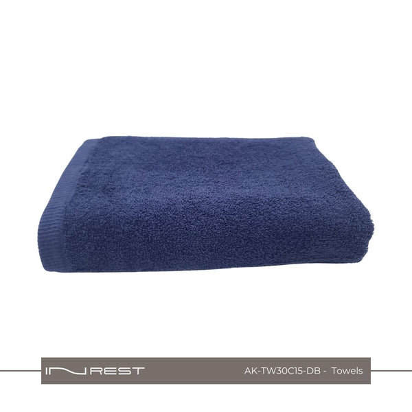 Hotel Towels Dark Blue Color 100% Cotton Size  30*30 Cm - INREST