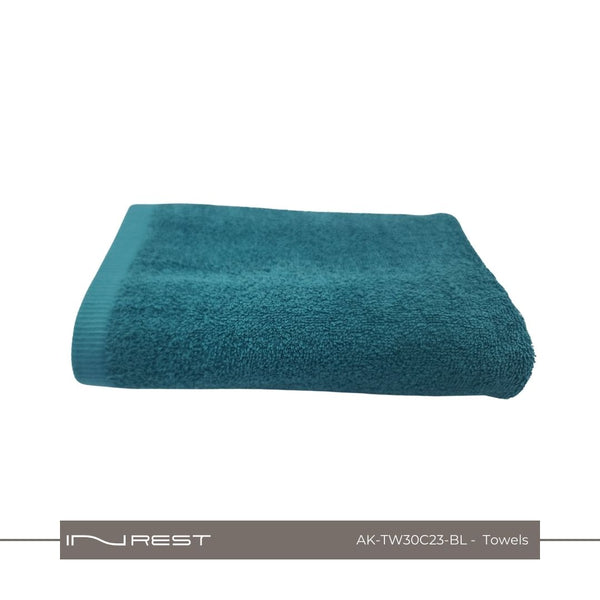 Hotel Towels Blue Color 100% Cotton Size  30*30 Cm - INREST