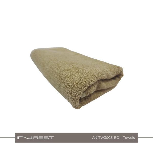 Hotel Towels Beige Color 100% Cotton Size 30*30 Cm - INREST