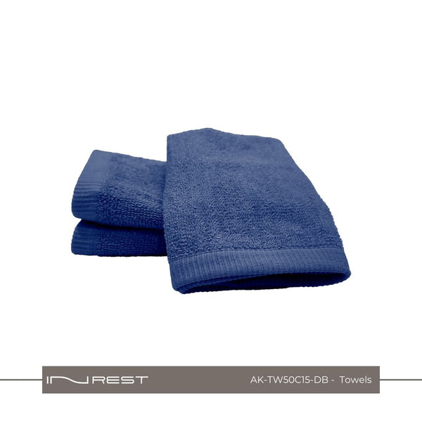 Hotel Towels Dark Blue Color 100% Cotton Size  50*100 Cm - INREST