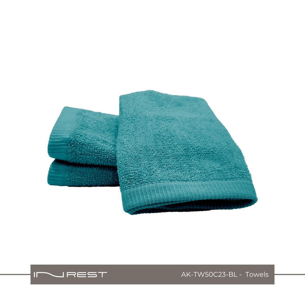 Hotel Towels Blue Color 100% Cotton Size  50*100 Cm - INREST