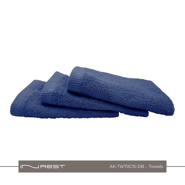 Hotel Towels Dark Blue Color 100% Cotton Size  70*140 Cm - INREST