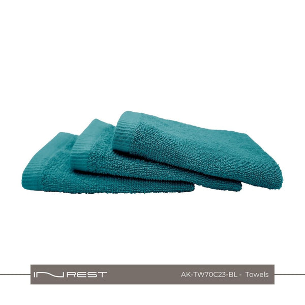 Hotel Towels Blue Color 100% Cotton Size  70*140 Cm - INREST