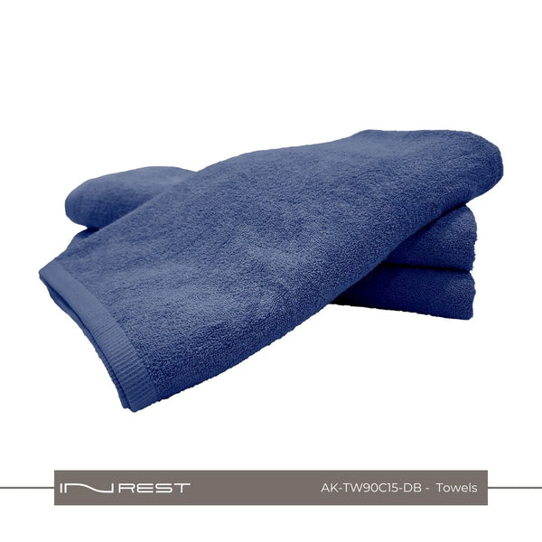 Hotel Towels Dark Blue Color 100% Cotton Size 90*180 Cm - INREST