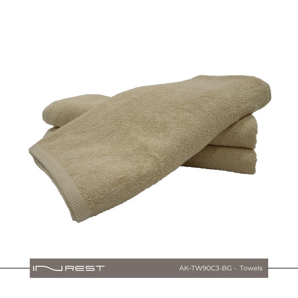 Hotel Towels Beige Color 100% Cotton Size 90*180 Cm - INREST