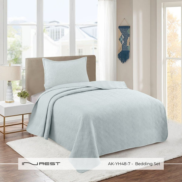 100% Microfibre Single Summer Light Grey Bedding Set - 2 Pieces