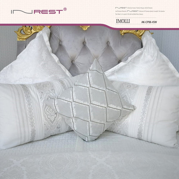White Emoli cushion cover